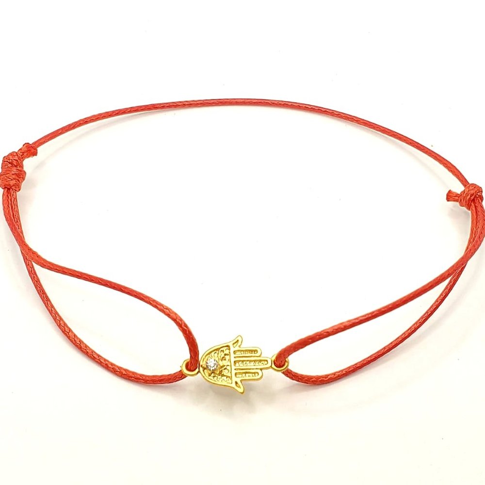 Handmade Red String Hamsa adjustable bracelet